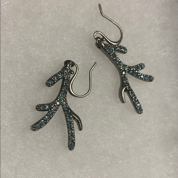 Blue Branches Earrings - Picture 2 of 3